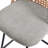 Upholstered Light Gray Rattan Full Back Counter Swivel Bar Stool-2040474679