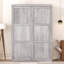 Armoire double pleine grandeur en bois massif et en métal, fabrication stable, utilisation efficace de l'espace