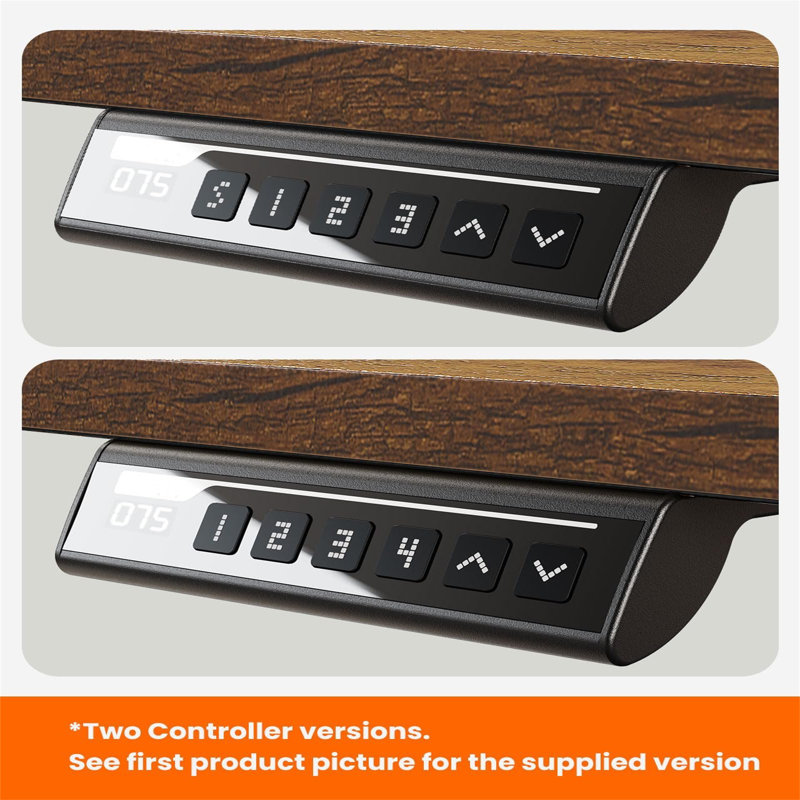 Adjustable Computer Desk, Brown/Black