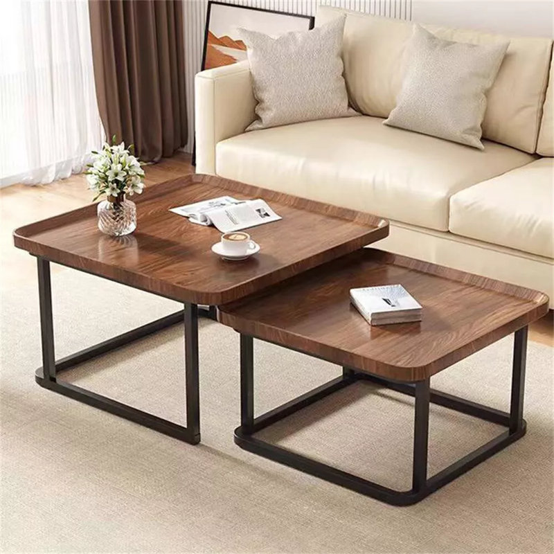 Set Of 2 Coffee Table Nesting Accent Tables