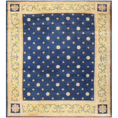 Tapis espagnol antique avec un design céleste