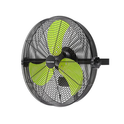 Ventilateur mural 14 pouces Pro Series - Ventilateurs muraux à moteur haute vitesse imperméables pour usage commercial, résidentiel, entrepôt, patio couvert, atelier, garage, grange, abri de jardin 3 vitesses 3000 CFM Homologué UL