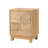 Fayola Farmhouse Brown 2 Drawers Nightstand with Ring Pattern-1925083650