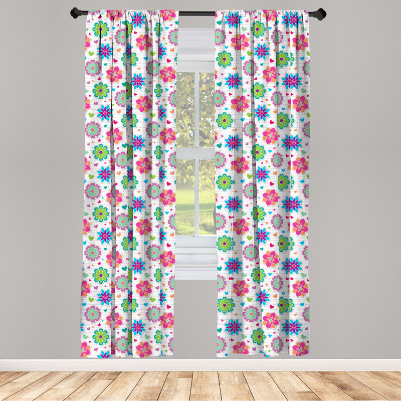 Retro Semi-Sheer Rod Pocket Sliding Panel, 28" x 84"