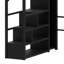 Cadre de lit mezzanine avec bureau intégré, armoire, rangement dans l'escalier et éclairage DEL