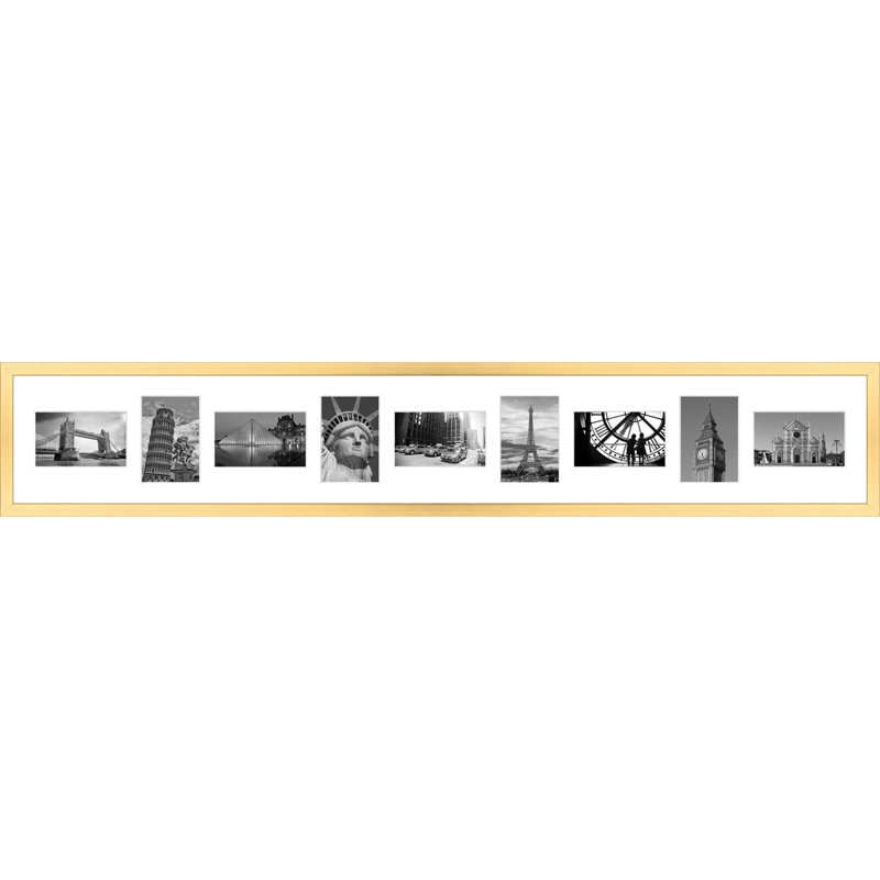 Lareesa Wood Picture Frame with Mat, Gold