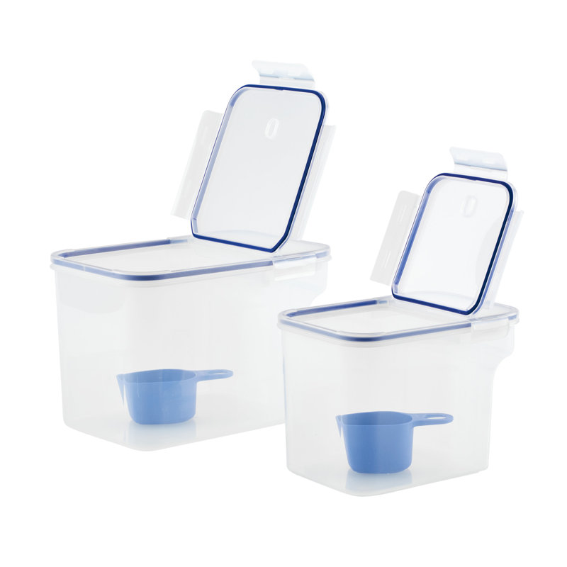 Clear Glass 4-Piece Food Storage Container Set