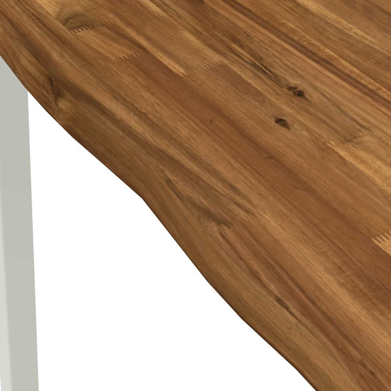 Acacia Dining Table, 75cm H x 70cm W x 70cm D, Natural / White
