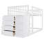 Lit superposé simple sur simple avec 4 tiroirs et 3 tablettes-1768069736