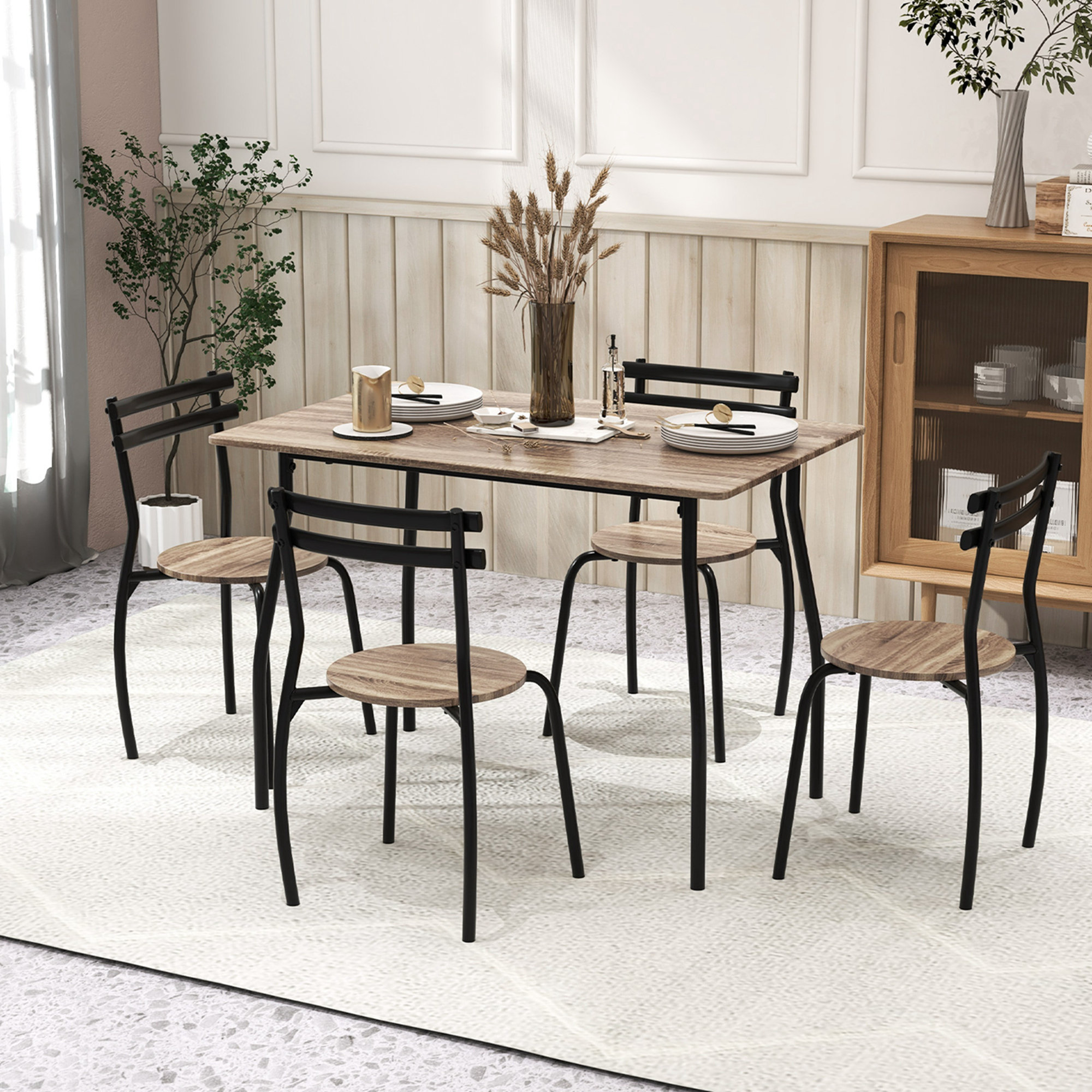 17 Stories 5 - Piece Dining Set | Wayfair
