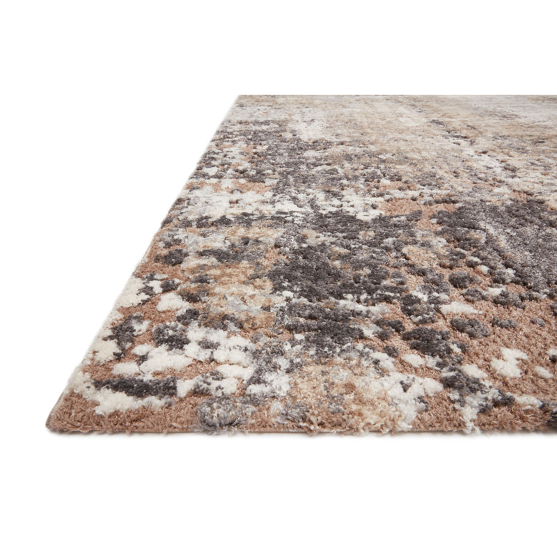 Tapis gris tissé à la machine Ballymena, Rectangle 3 pi 7 po x 5 pi 7 po