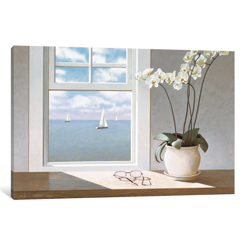 Orchidée, reproduction de photo sur toile tendue, H 8 po x l 12 po x P 0,75 po