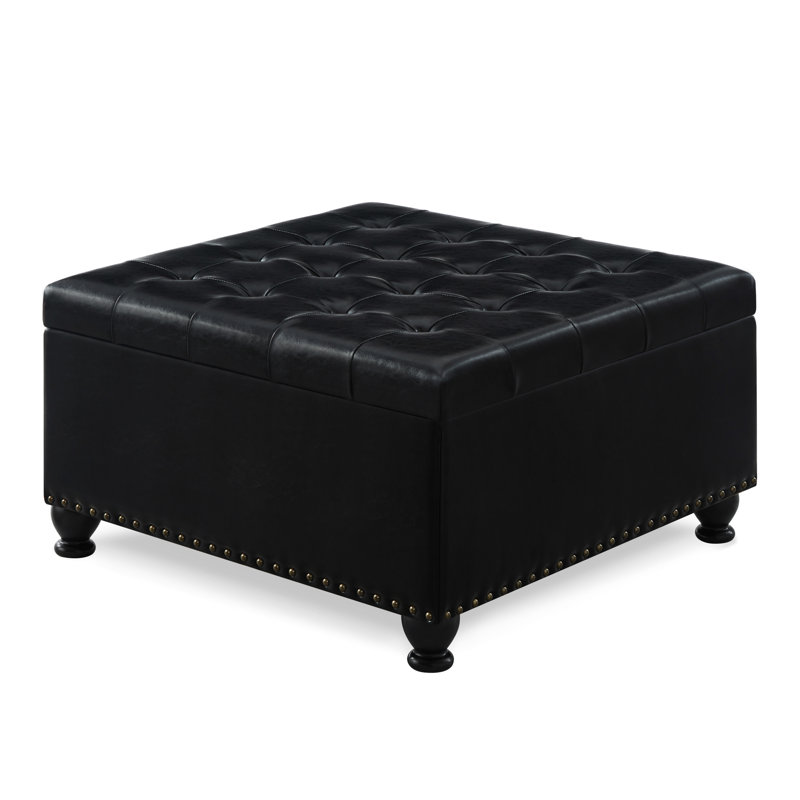 Storage With Elegant Design And Wood Framework Comfortable Cushion Solid Base