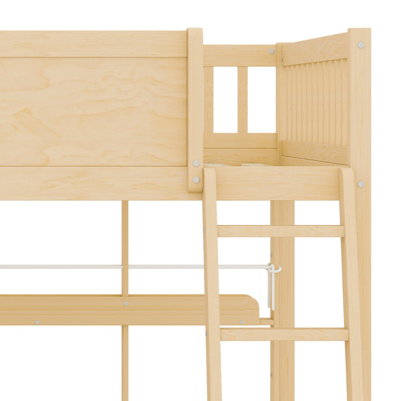 Loft Bed, Grand lit, Naturel