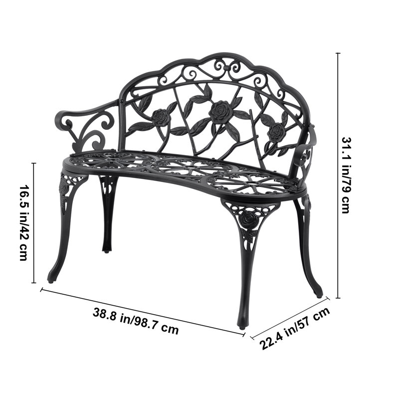 Ashton Metal Outdoor Bench