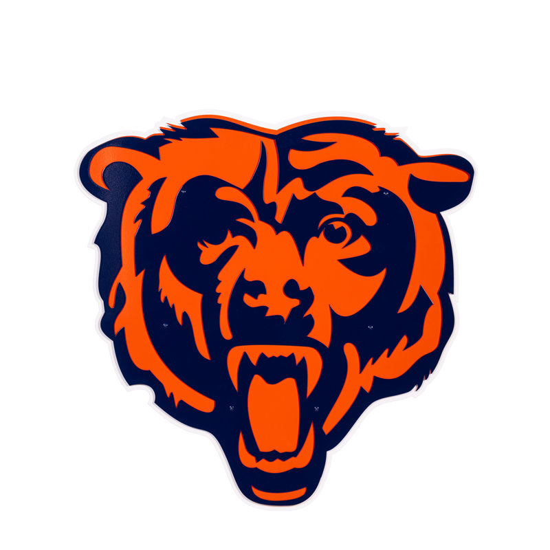 Art mural en métal Chicago Bears