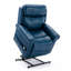 Fauteuil Lowell en cuir bleu marine avec massage Lowell