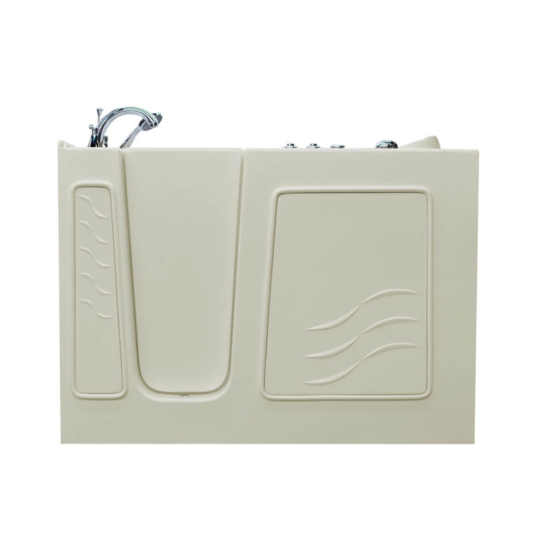 Baignoire de tourbillon 52,8 po x 26 po Santa Fe, Droite, Blanc