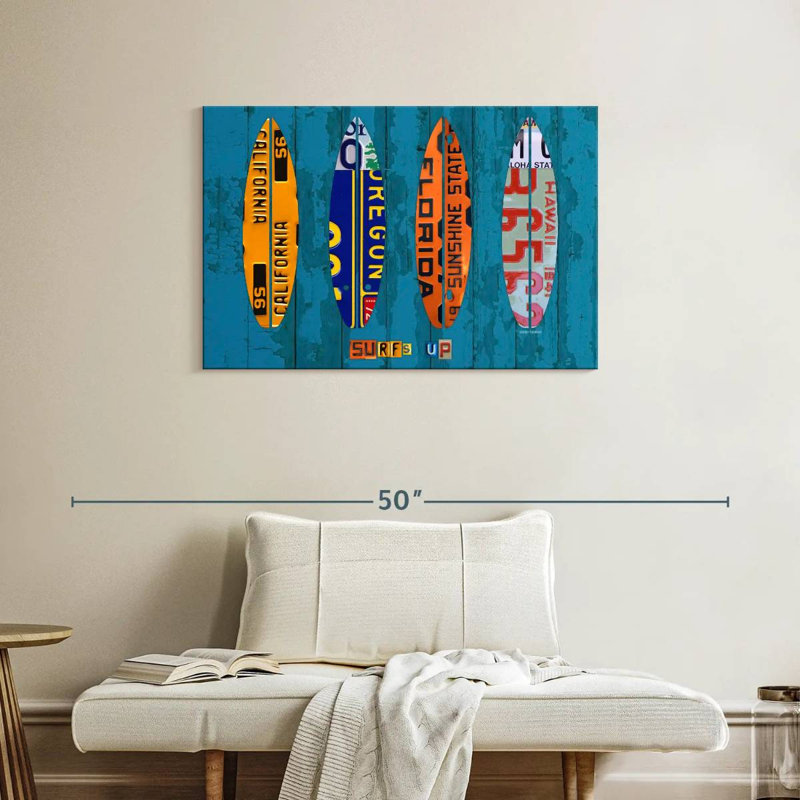 Senne Surf License Plates, 24" H x 36" W