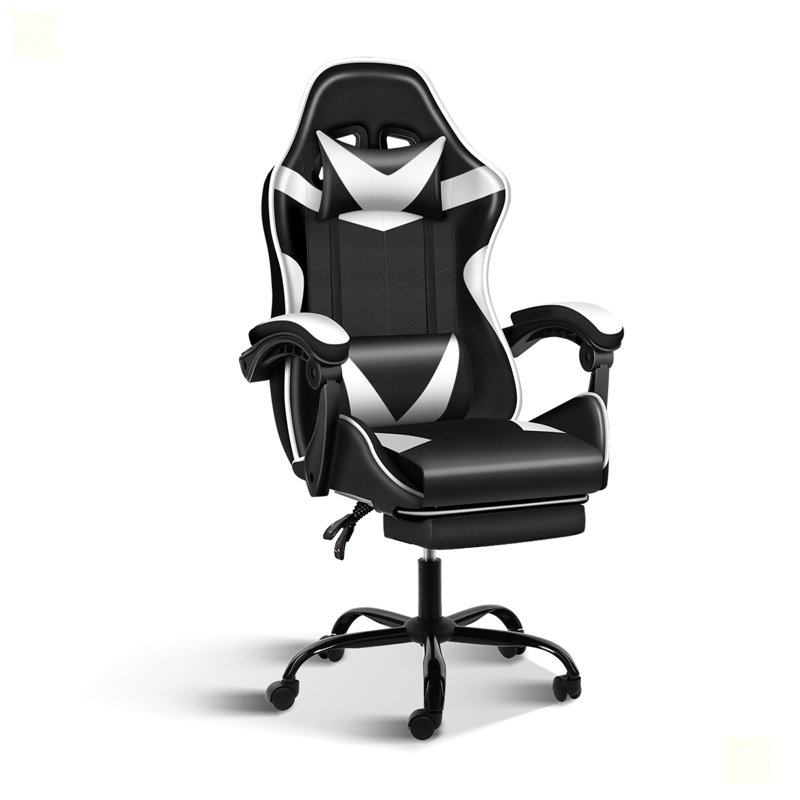Fauteuil inclinable ergonomique inclinable, Noir / blanc