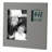 Portrait Mid-Century Modern Digital Quartz Movement / Crystal Tabletop Clock with Alarm in Grey