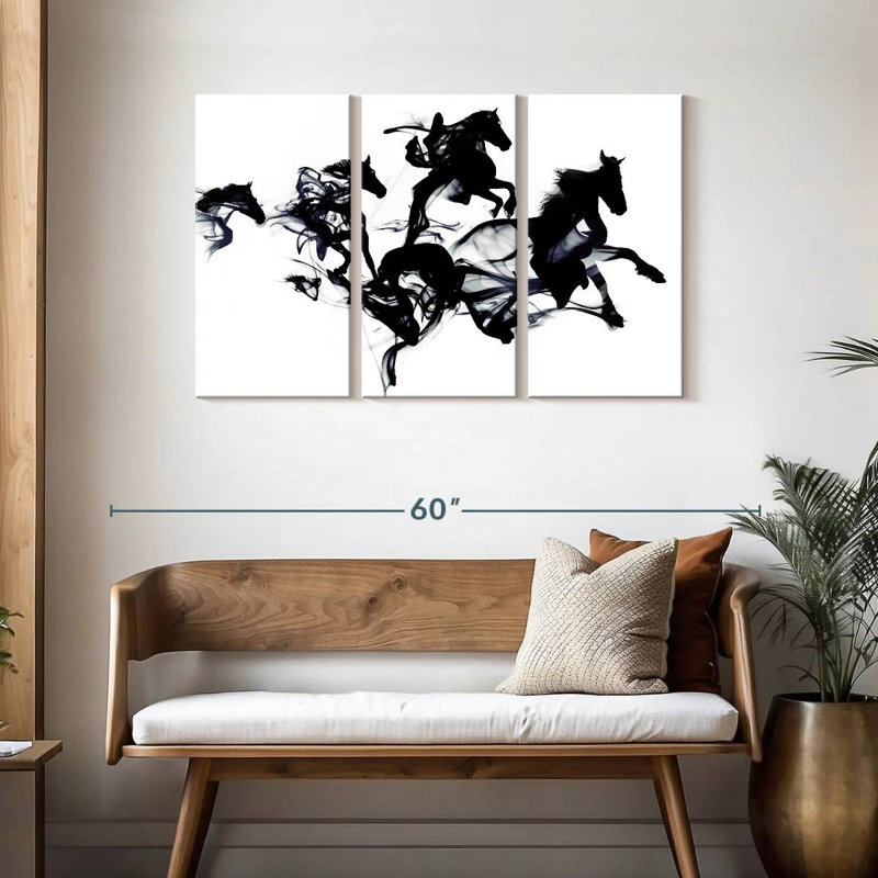 Black Horses, 28" H x 45" W