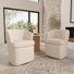 Ensemble de 2 chaises pivotantes en similicuir