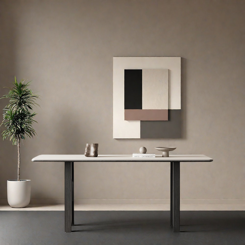 Hokku Designs Black matte full-support rock plate table | Wayfair
