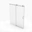 Porte de douche coulissante simple, porte de salle de bain sans cadre pour douche à l'italienne-123272739