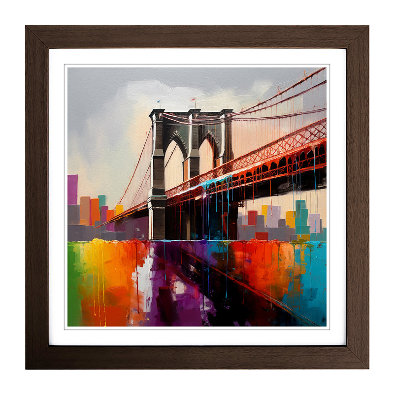 Single Picture Frame Print on Wood, Walnut
