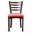 Gensingh Ladder Back Side Metal Chair with Faux Leather-367319289-321096131