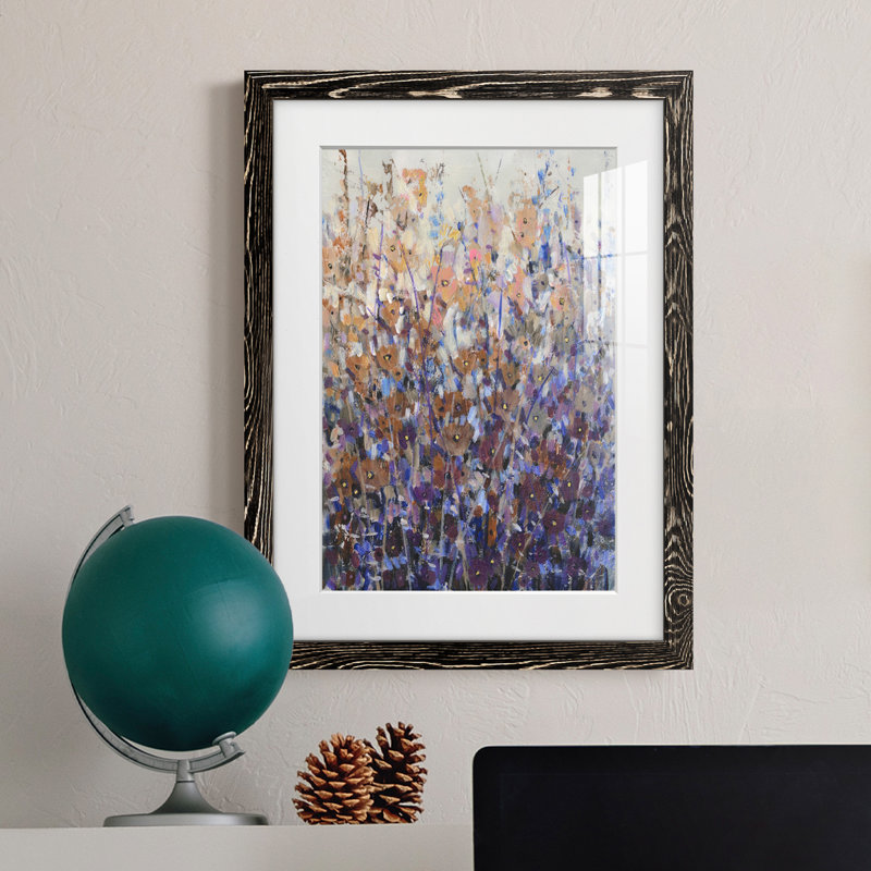 " Fall Wildflowers II " Painting Print, Black Framed, 32" H x 23" W x 1" D