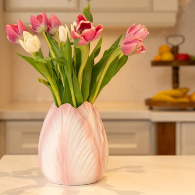 Ceramic Tabletop Tulip Shaped Vase
