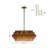 4-Light  Rectangular Layered Amber Glass Chandelier
