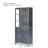 76.75'' Tall Display Cabinet With Glass Doors And LED Lights, Steel Curio Cabinet With 3-Sided Glass For Modern Home Decor And Storage-1433516479