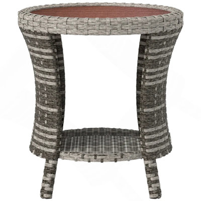 Table d'appoint, table basse d'extérieur en osier