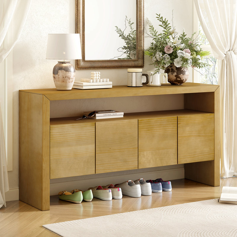 60" 4-Door Sideboard, Natural