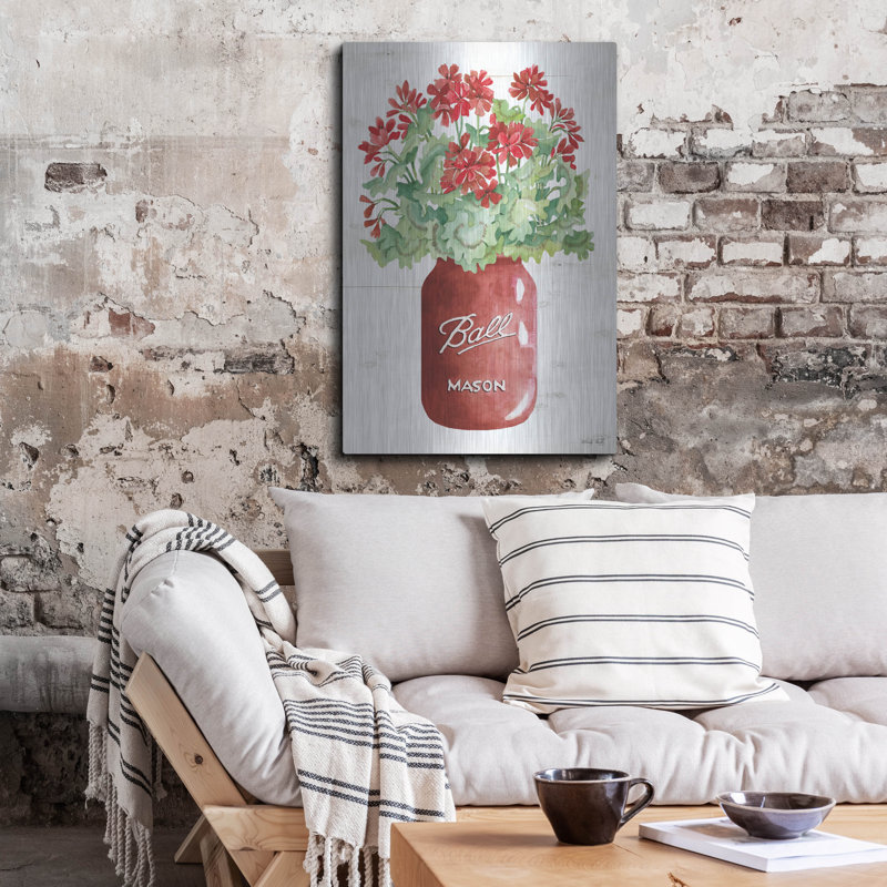 «Patriotic Red Jar» par Cindy Jacobs, H 36 po x l 24 po