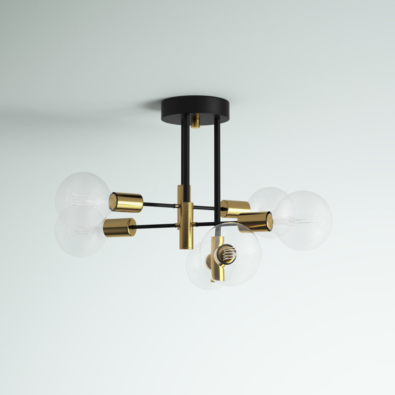 Plafonnier semi-encastré 6 lumières 12,8 po Rensselear