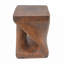Table d'appoint MGO Twist Shape, texture semblable au bois, couleur brun antique-1998542417