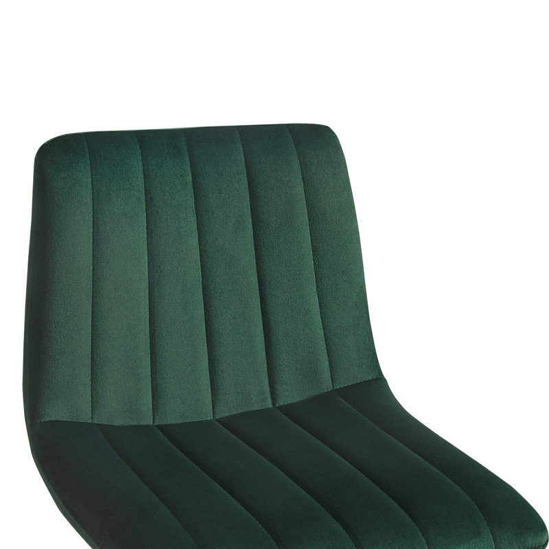 Achikam Upholstered Counter Stool with Metal Frame, Green
