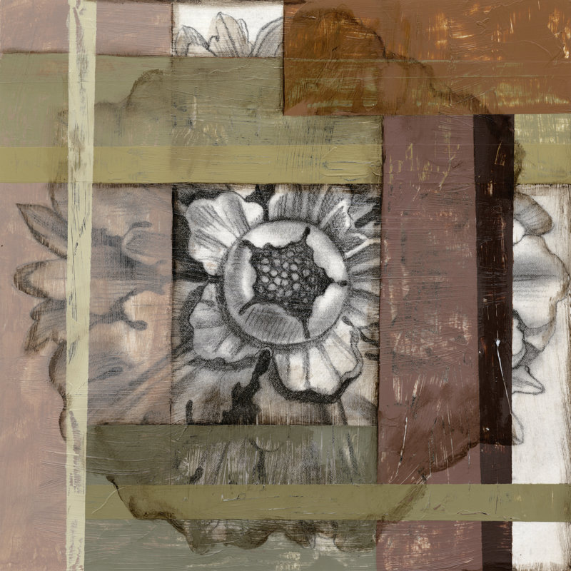 Woven Rosette I - Wrapped Canvas Painting, 30cm H x 30cm W x 3.8cm D