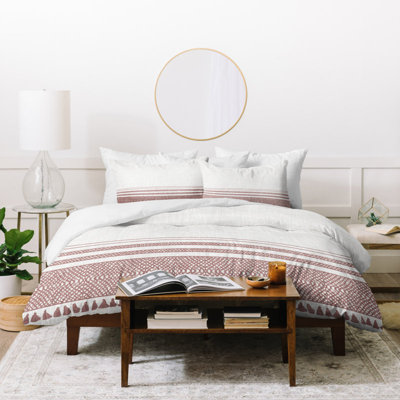 Modern & Contemporary Striped Duvet Cover, King Duvet Cover + 2 King Shams