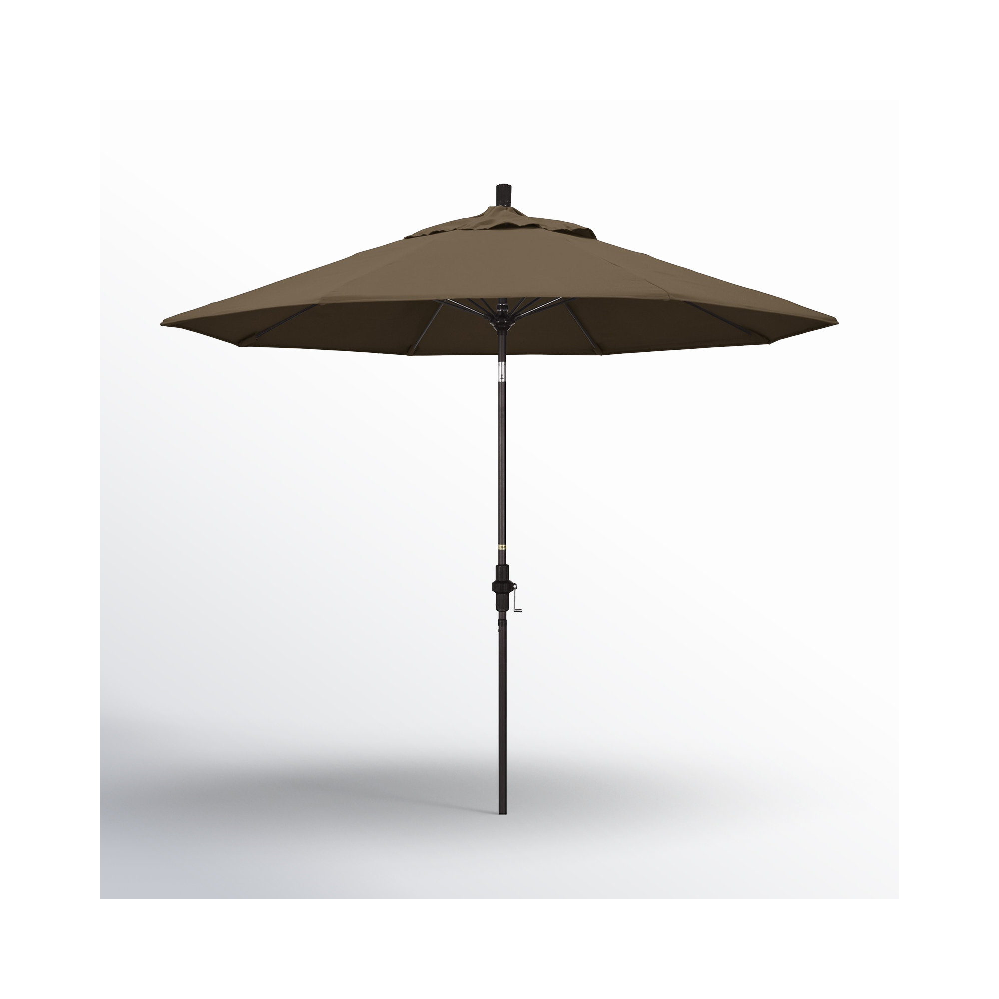Roverta 9' Market Sunbrella® Umbrella, Cocoa, Black