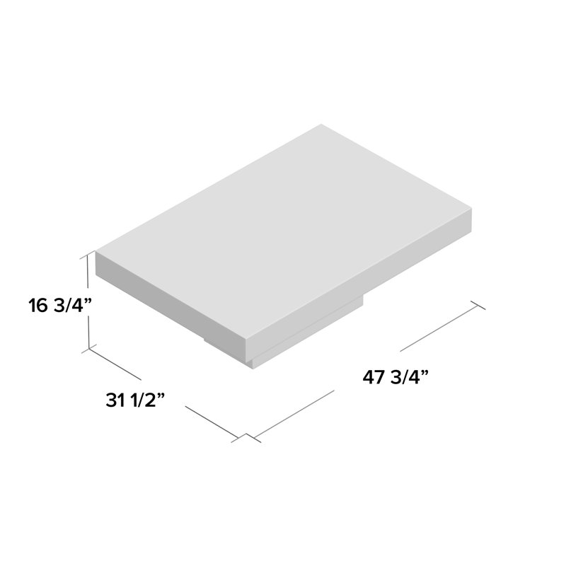 Rectangular Dark Grey Concrete Outdoor Coffee Table