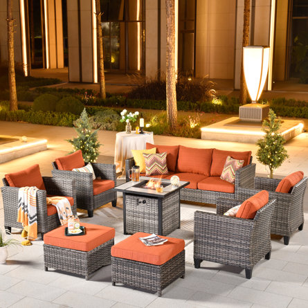 Allcot 9 - Person Outdoor Seating Group with Cushions