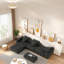 Canapé modulaire surdimensionné en chenille Boneless-112298433