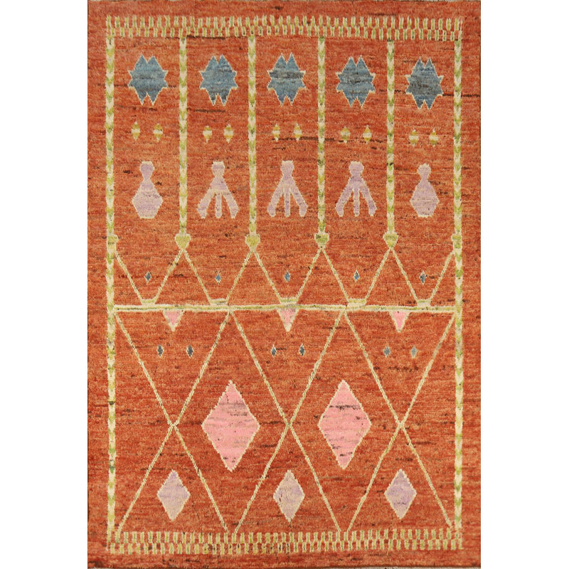 Handmade Moroccan Oriental Area Rug 7x10