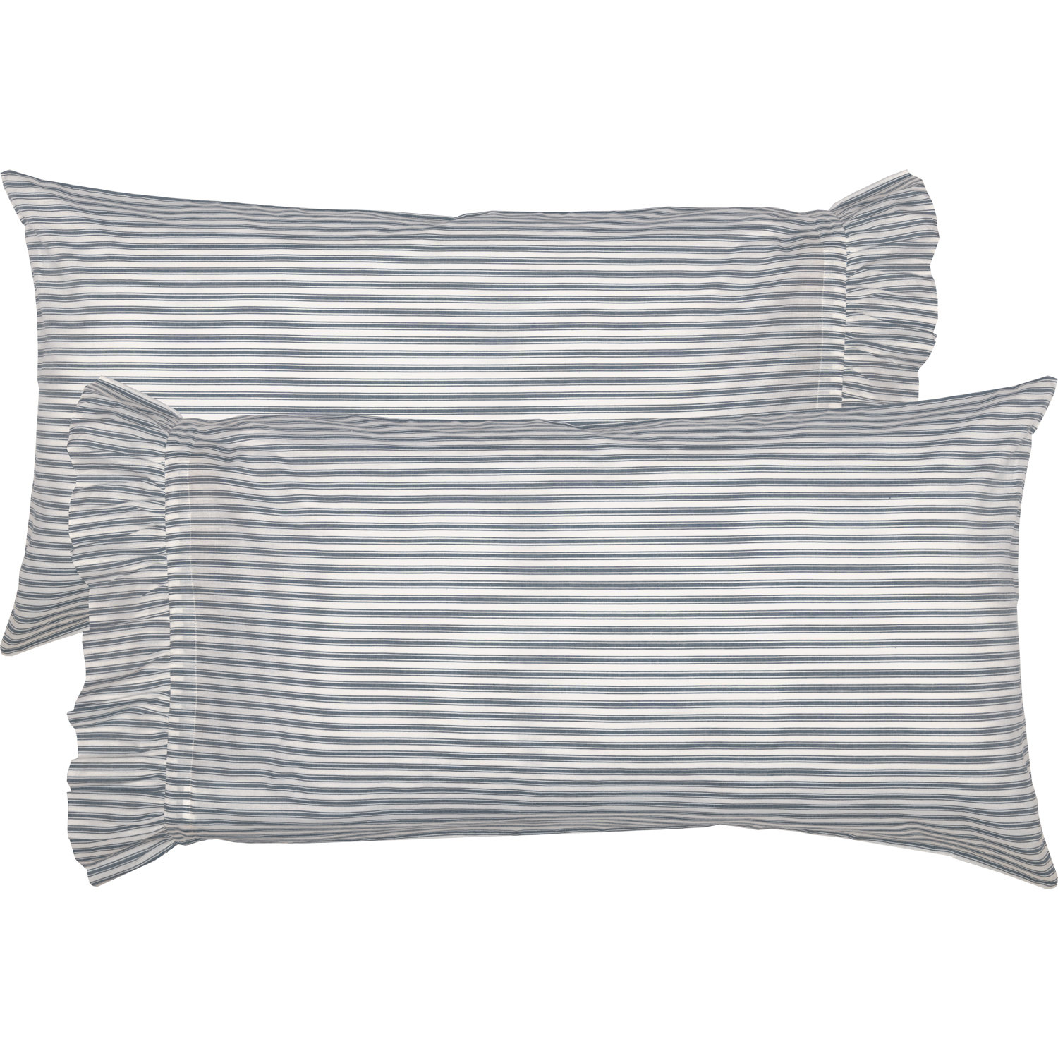 100% Cotton - Set of 2, King, Blue