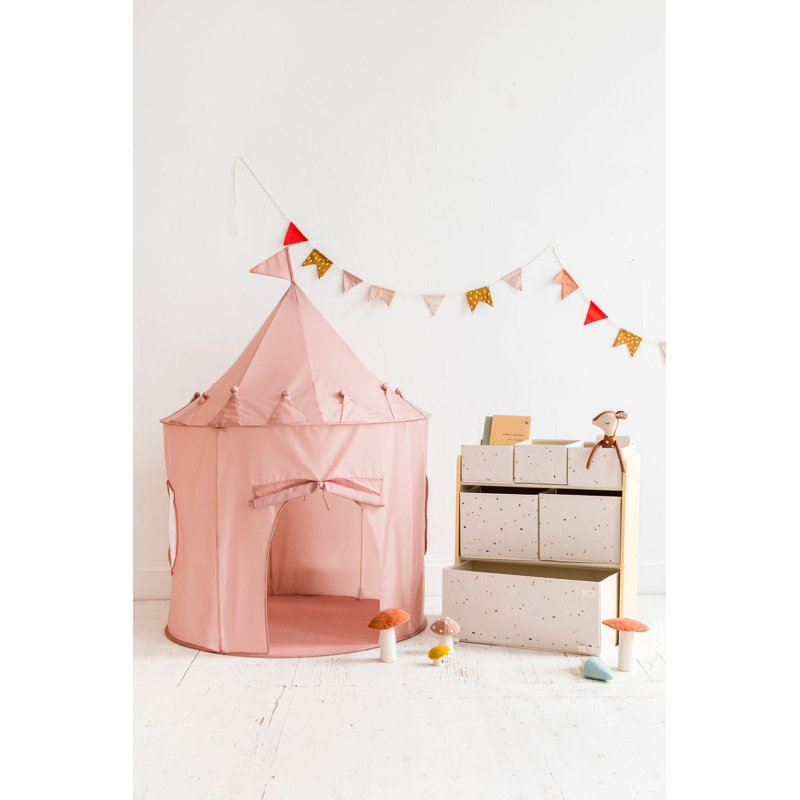 3.28' x 3.28' Indoor/Outdoor Use Polyester Pop-Up Play Tent, Misty Pink